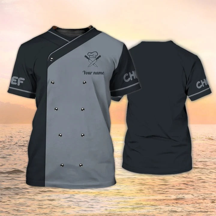 3D All Over Printed Cook Shirt Chef uniforms Chef Wear Chef Custom Tshirt TO2077