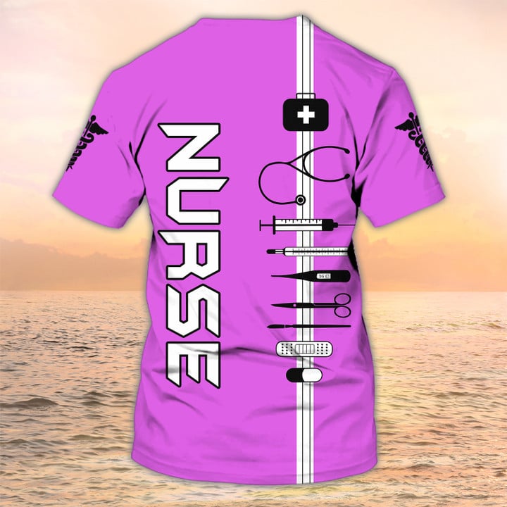 3D All Over Print Nurse Tshirt, Nursing Custom Shirts, Nurse Life, Nurse Personalized Name TO3176