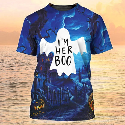 I'm Her Boo Halloween Shirt For Men Women, Halloween 3D All Over Print Tshirt, Halloween Tshirts TO2180