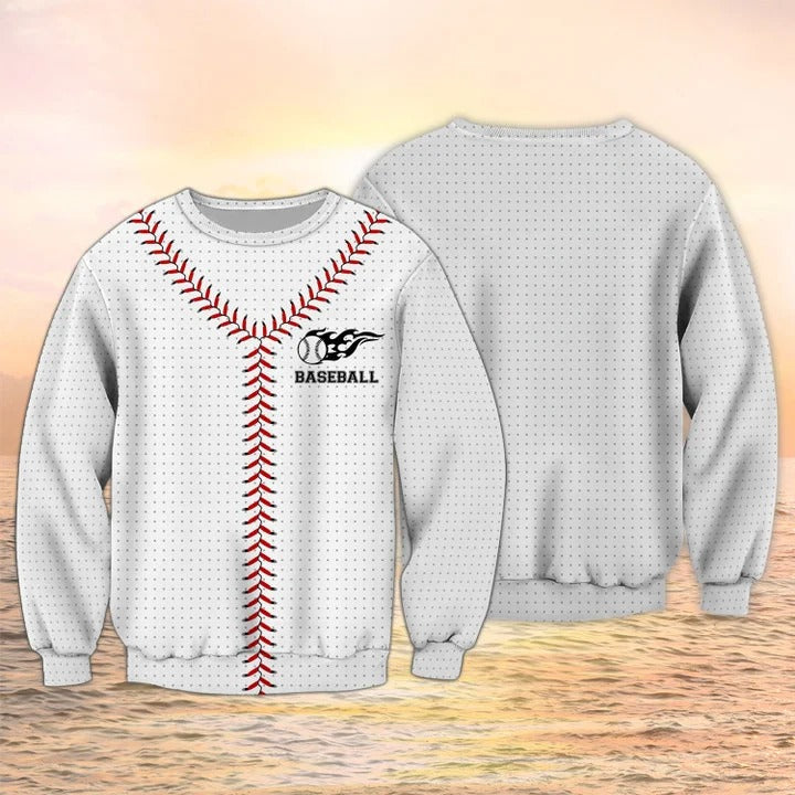 Baseball Stitches Laces 3D All Over Printed Shirts for Men and Women, Baseball Player Hoodie, Baseball Clothing TO0085