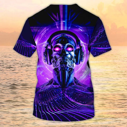 3D All Over Print Skeleton DJ Shirt, Unisex Custom DJ Tshirt, Men DJ Shirts TO2281