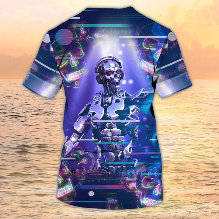 DJ Men Personalized 3D Shirt, Skull DJ Custom Shirt, DJ Shirt, Best DJ Gift For Him TO2279