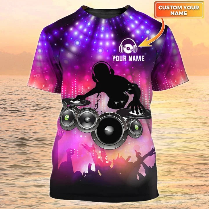 DJ Shirt Custom, 3D Printed Men DJ Shirt, Women DJ Tshirt, DJ Gift TO2285