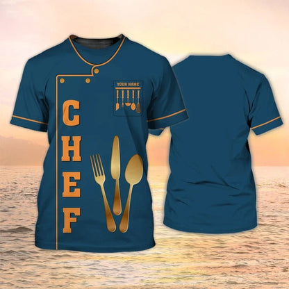 Customized Chef Shirt Chef Apparel Chef Wear Cook T Shirt 3D Men Women TO2421