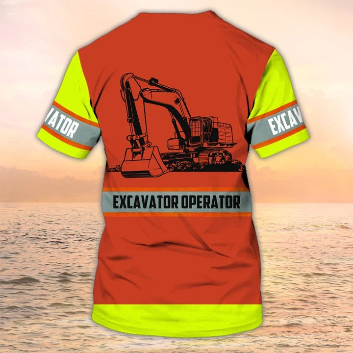 Personalized Name Operator Excavator T Shirt Man, To My Excavator Husband, Excavator gift For Him TO2461