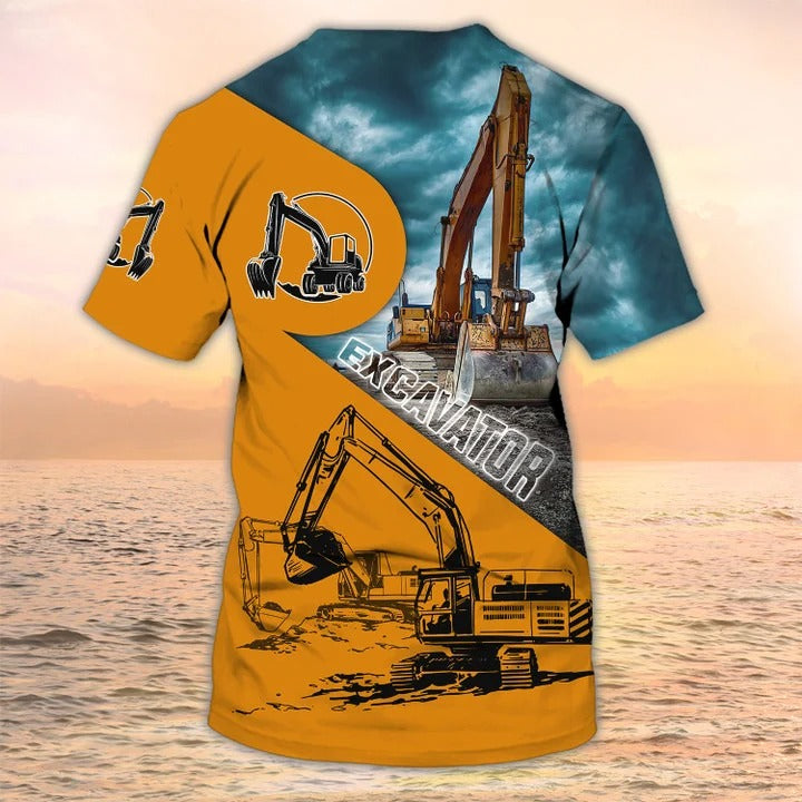 Personalized Name Excavator 3D T Shirt All Over Printed, Excavator Man Gifts TO2493