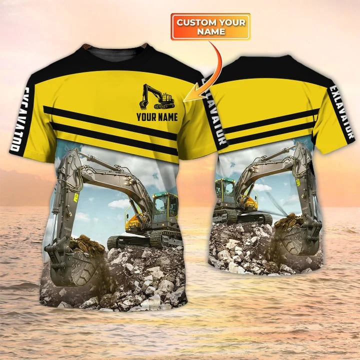 Heavy Equipment Excavator T Shirt Men Women, To My Husband Excavator TO2490