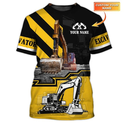 3D Men's Women's Excavator T Shirt, Gift For Excavator Man, Excavator Shirts TO2489