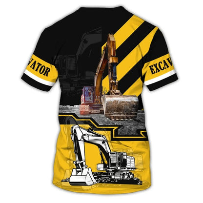 3D Men's Women's Excavator T Shirt, Gift For Excavator Man, Excavator Shirts TO2489