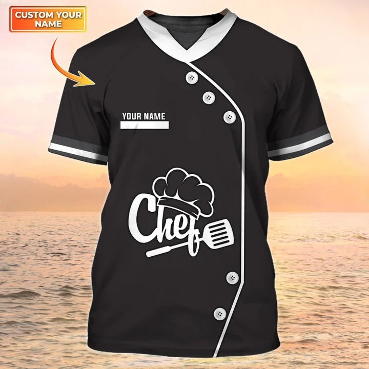 Custom Black Shirt For Master Chef, Men Chef Shirt, Unisex Tshirt For Cooking Lover TO2506