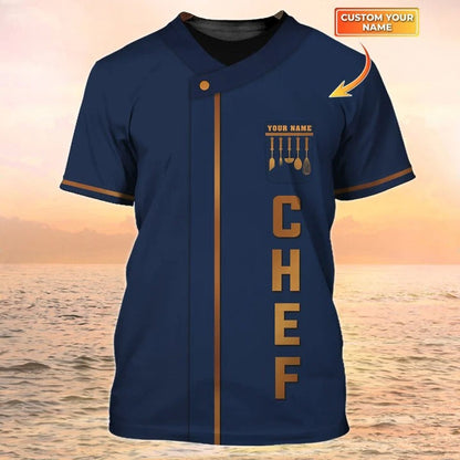 Personalized 3D All Over Print Chef Shirt, Chef Uniform TO2507