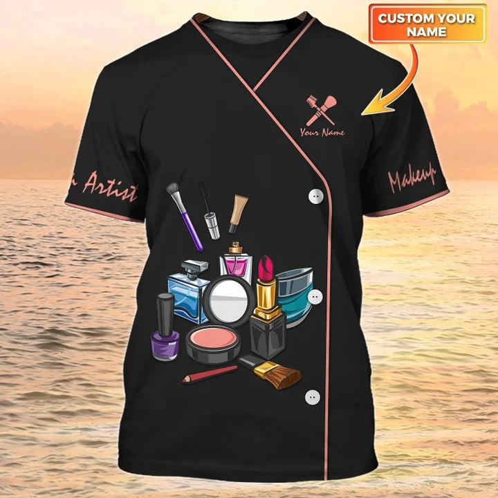 Personalized Makeup Tools Tshirt For Men Women, Make Up Shirt For Her, Gift For Make Up Technician TO2509