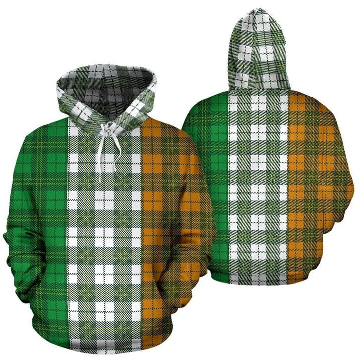 Ireland Flag Tartan Style All Over Print Hoodie TO2963