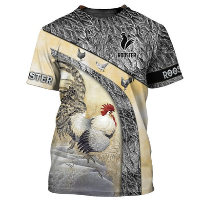 Customized Rooster Mexican 3D All Over Print Shirt, Mexican Shirt For Him, Rooster Camo Shirts TO2860