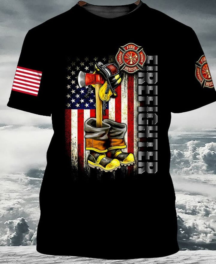 Volunteer Firefighter 3D Full Print, Attractive Apparel For Firefighter Lovers TO3314