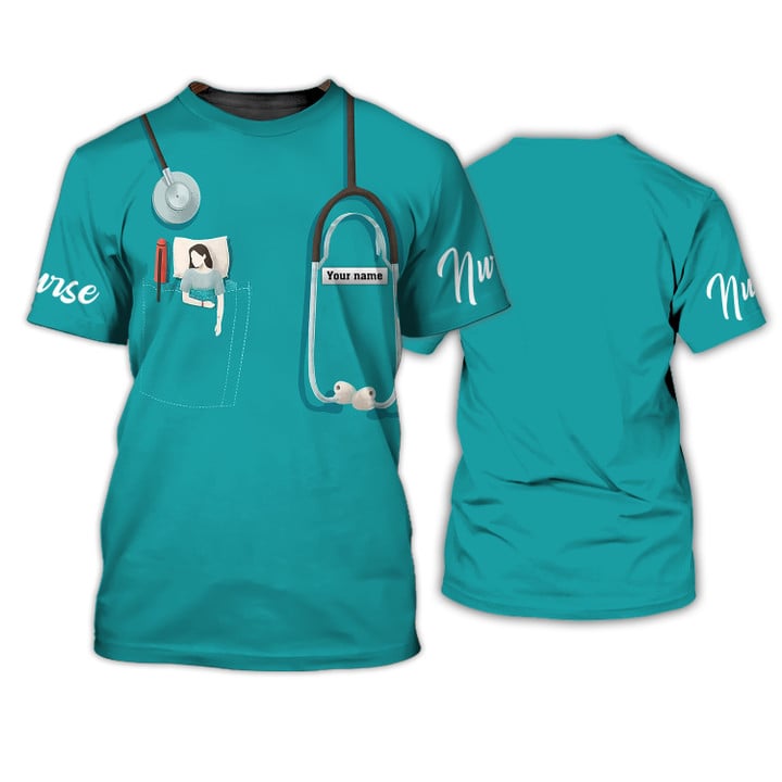 Nurse Tshirt, Nursing Custom Shirts, Nurse Personalized Name 3D All Over Print TO3162