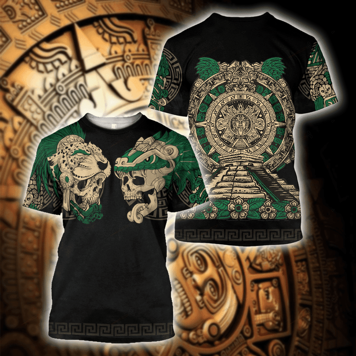 Aztec Maya Mexica Tezcatlipoca Quetzalcoatl Shirts, Best Gift For Dad Boyfriend Mexico TO3078