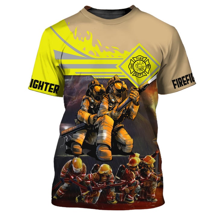 Firefighter Fashion Team Uniform 3D Shirt, Gift for Him, Firefighter Cool Shirt TO3306