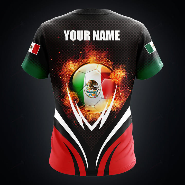 Custom Name Mexico Football Shirts, Personalized 3D All Over Print Shirt For Men, Mexico Shirt, Football Shirt TO3072