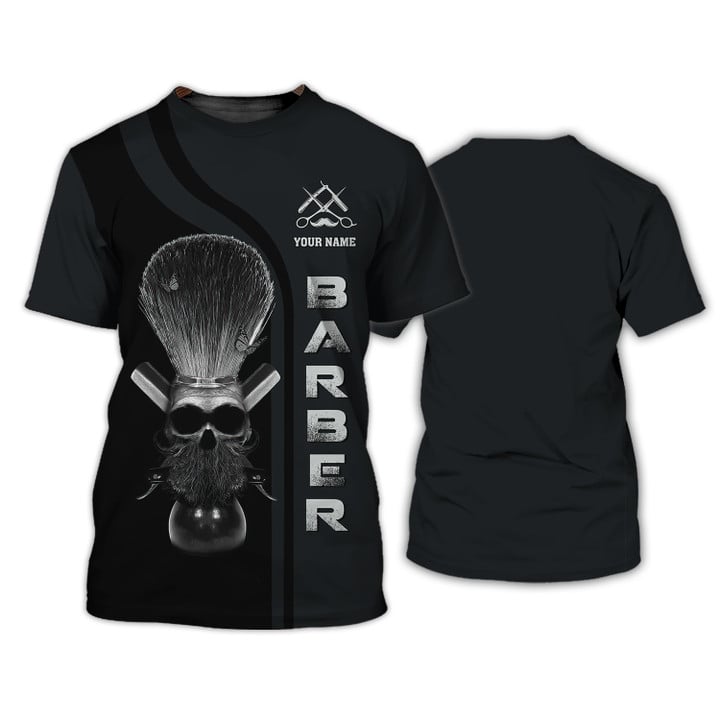 Barber Tee Shirt Custom Barber Uniform Barber Shop Skull Shirt, Barber Shirt, Skull Shirt TO3324