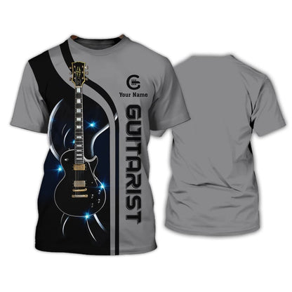 Guitarist Tshirt Guitar Electric Personalized Name 3D Tee Shirt Gift For Guitar Lovers TO3107