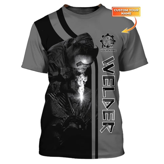 3D All Over Print Welder Tee Shirt Welding Custom Name 3D T-Shirt TO3113