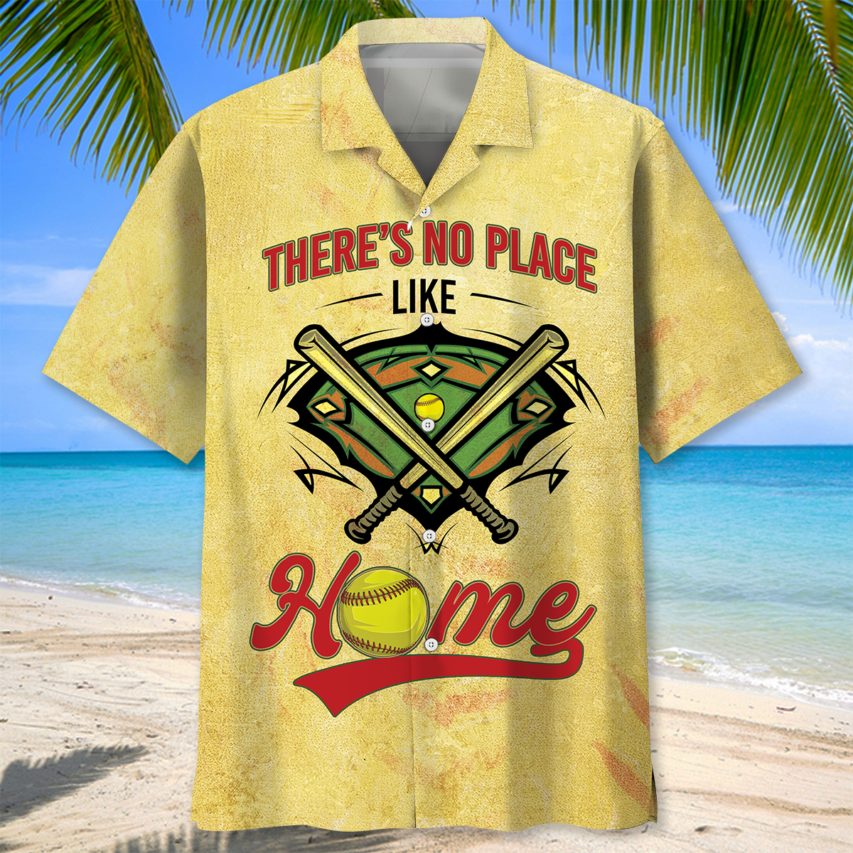 Softball Home Hawaiian Shirt, There's No Place Like Home, Softball Hawaiian Shirt, Softball Player Shirt HO3794