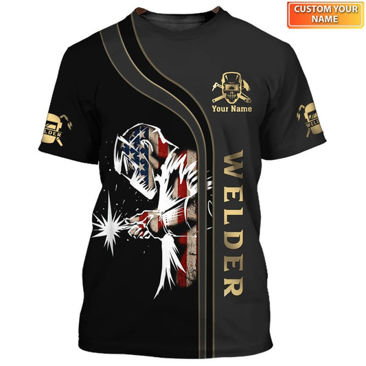 Welder America Personalized Tee Shirt Welding T-Shirt, Perfect Shirt for Welder TO3386