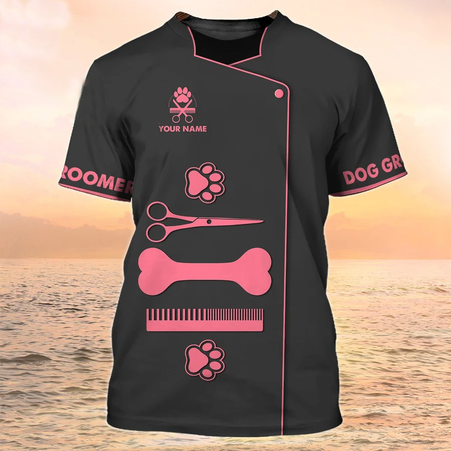 Dog Groomer Tools Shirt Groomer Pesonalized 3D Shirt Grooming Apparel TO2593