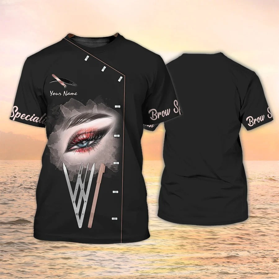 Brow Specialis Personalized Shirt Eyebrow Custom Shirt Brow Lashes Apparel TO2588