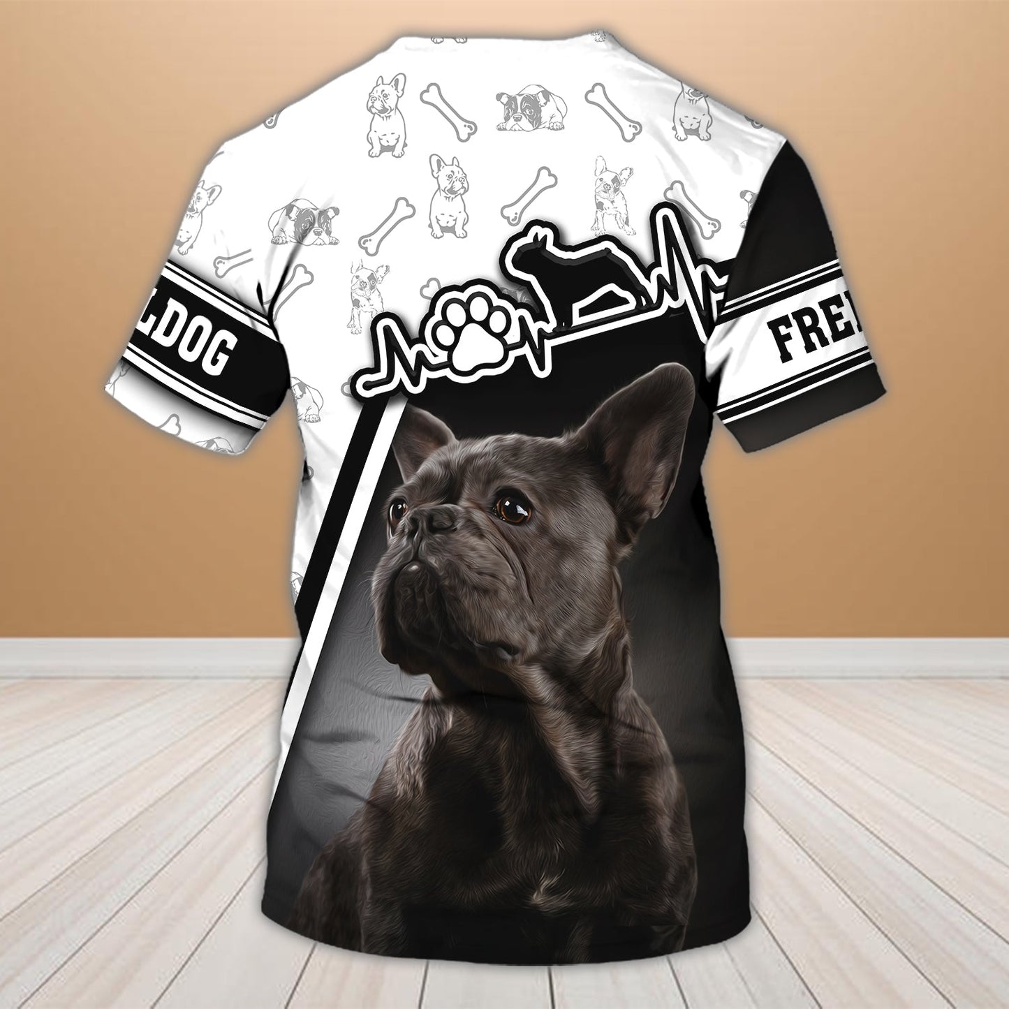 Personalized Name 3D T Shirt Printed With Dog Love French Bulldog TO1125