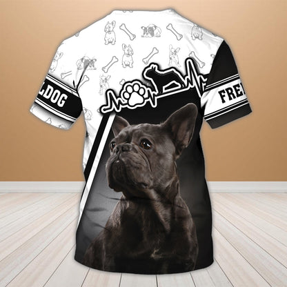 Personalized Name 3D T Shirt Printed With Dog Love French Bulldog TO1125