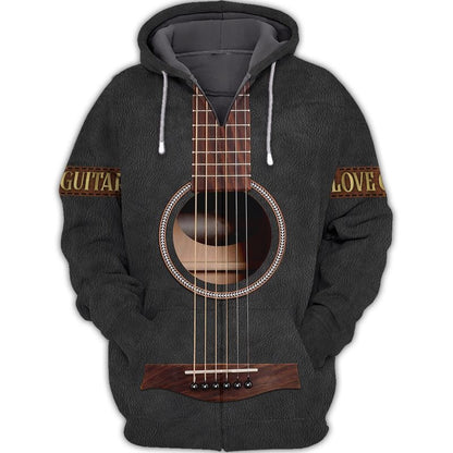 Sublimation On Guitar Classic, Guitar Acoustic Shirt For Guitar Men, Guitar Lover 3D Hoodie TO0185