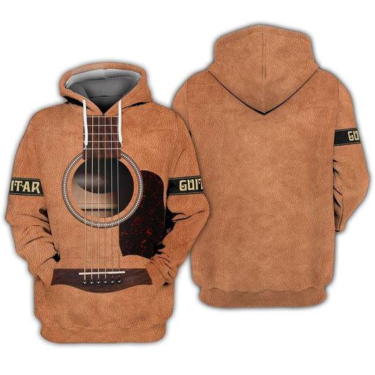 3D Full Print T Shirt Guitar Classic 3D Hoodie Guitar Acoustic Best Gift For Guitar Lover, Guitar Man TO0186