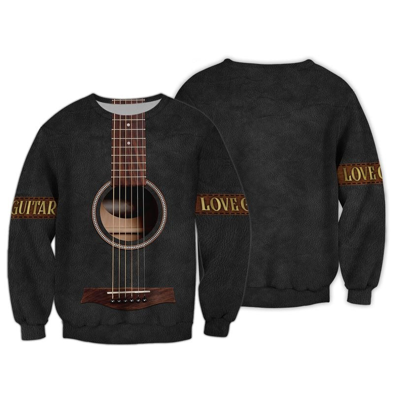 Sublimation On Guitar Classic, Guitar Acoustic Shirt For Guitar Men, Guitar Lover 3D Hoodie TO0185