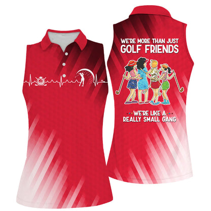 Golf Friends Nice Shot Team Muticolor Sleeveless Women Polo Shirt For Ladies, Golf Shirt SO0591