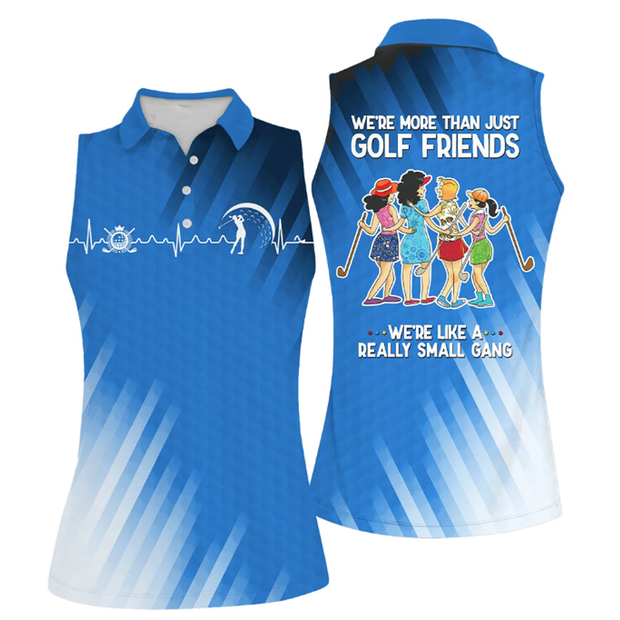 Golf Friends Nice Shot Team Muticolor Sleeveless Women Polo Shirt For Ladies, Golf Shirt SO0591