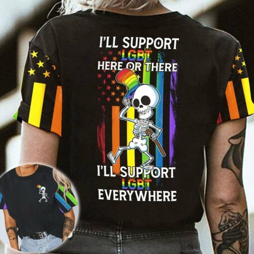 LGBT I’ll Support LGBT Everywhere 3D All Over Printed Shirts For Ally, Pride Month Gifts LO0932