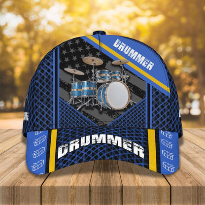 3D Classic Cap Drum 03 Personalized Name Cap Lasfour CA0780