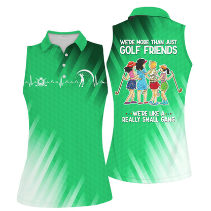 Golf Friends Nice Shot Team Muticolor Sleeveless Women Polo Shirt For Ladies, Golf Shirt SO0591