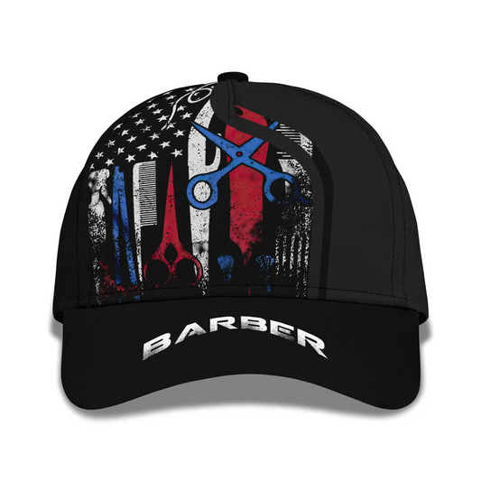 American Barber Flag Shop Baseball Cap Legend Barber Tools Classic Cap CA0332