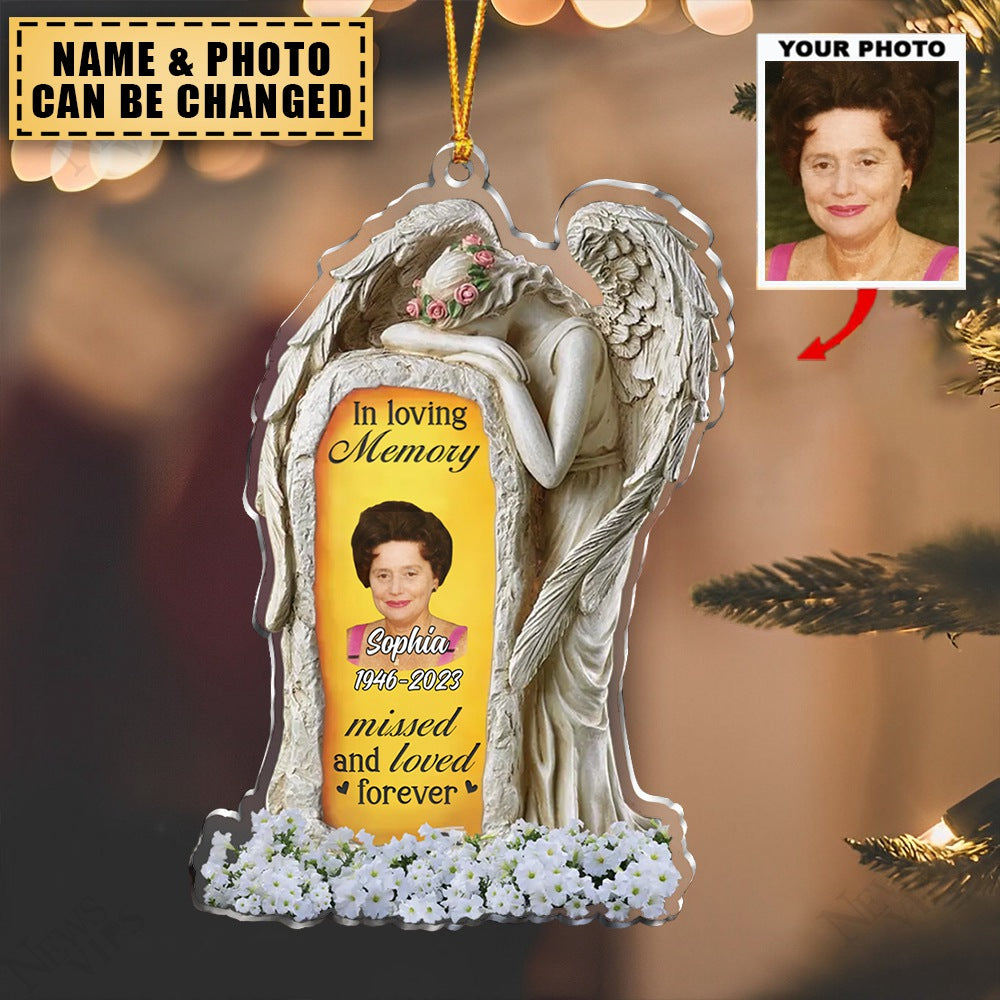 Custom Personalized In Loving Memory Acrylic Ornament - Memorial Gift Idea For Christmas/ Family Member - Upload Photo - Missed And Loved Forever OO1598