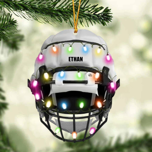 American Football Helmet - Personalized Christmas Ornament, Gift for American Football Lover, Fan OO1833