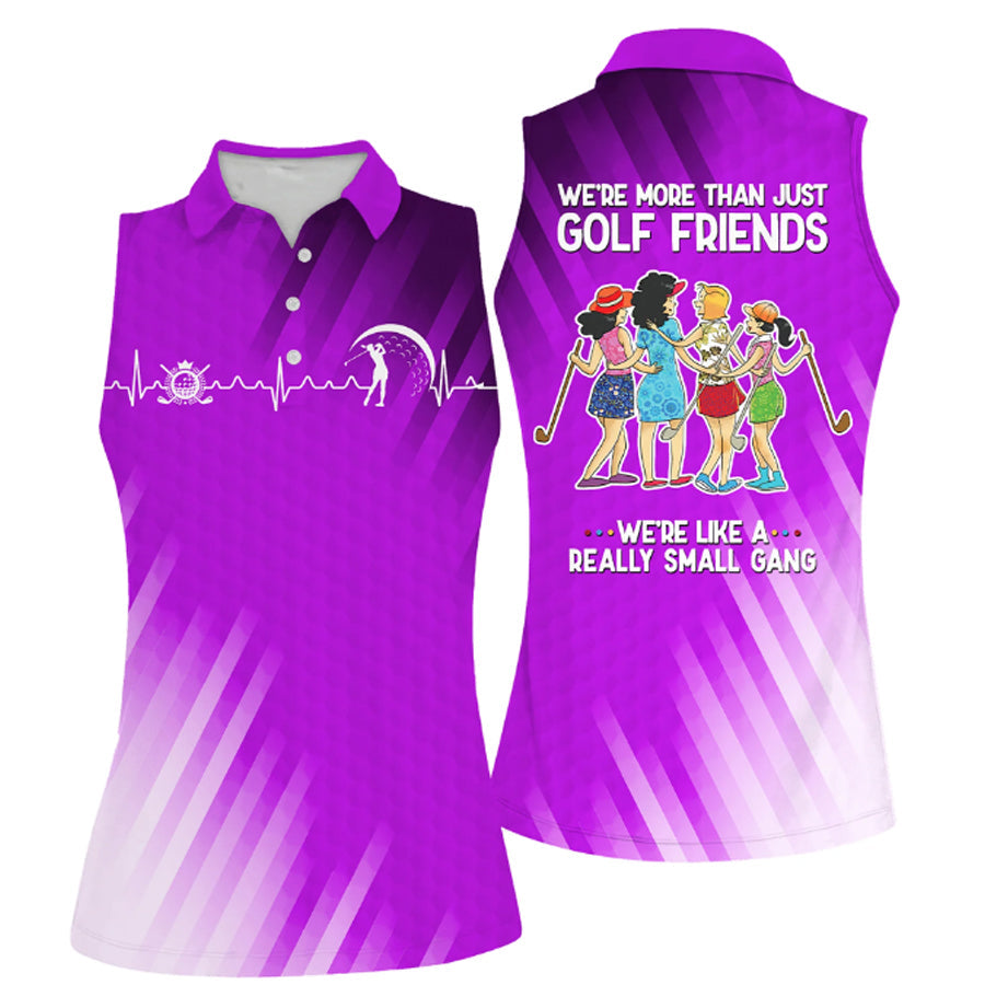 Golf Friends Nice Shot Team Muticolor Sleeveless Women Polo Shirt For Ladies, Golf Shirt SO0591