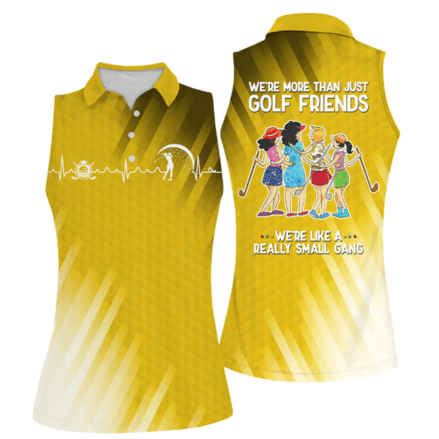 Golf Friends Nice Shot Team Muticolor Sleeveless Women Polo Shirt For Ladies, Golf Shirt SO0591