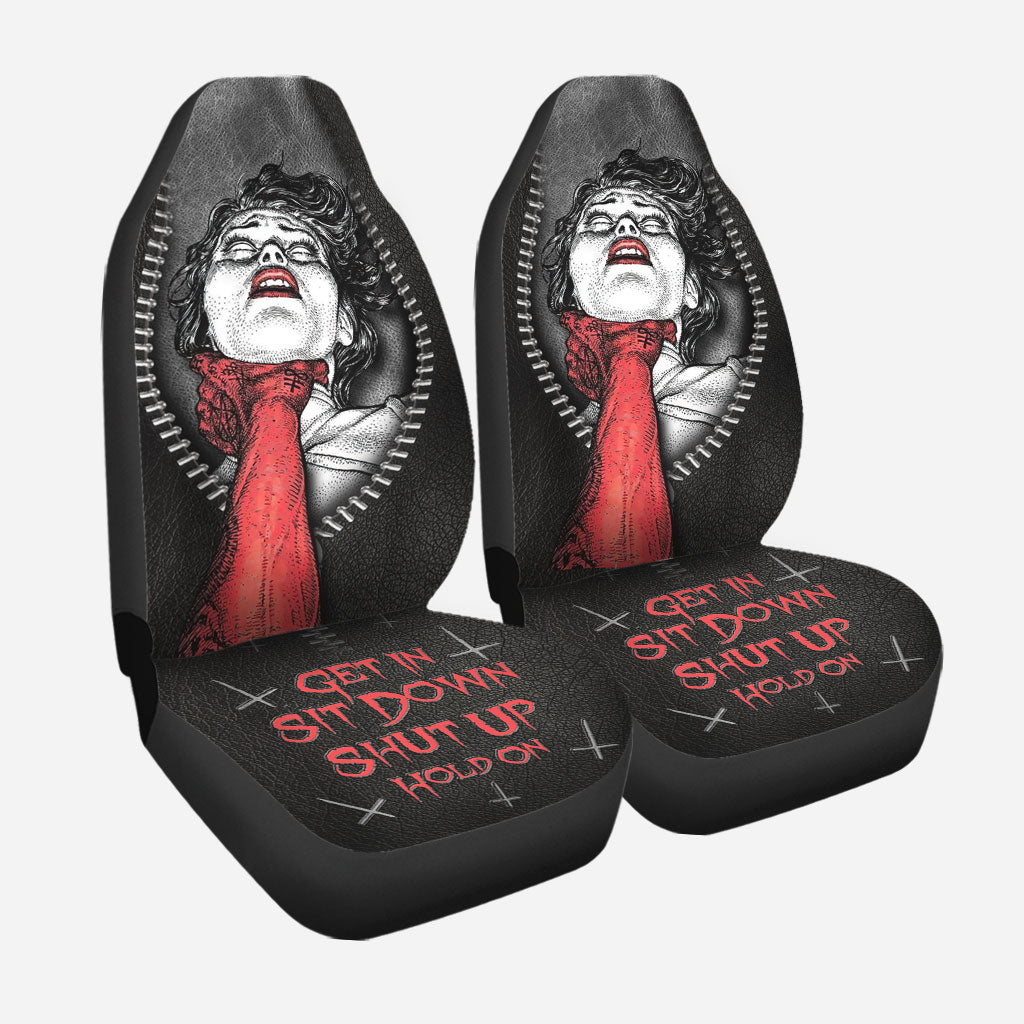 Front Car Seat Cover For Halloween, Get In Sit Down Shut Up Hold On, Satan Seat Covers For Men Women SO0313