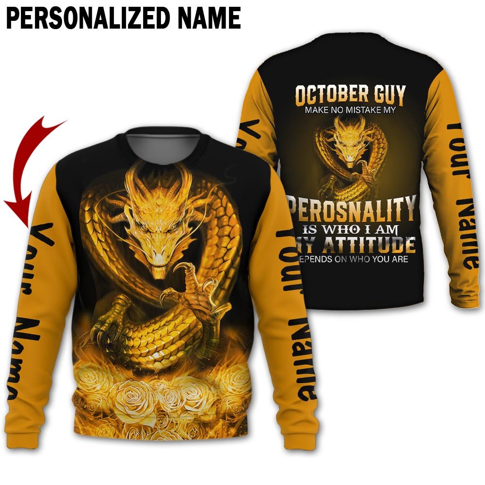 Personalized Name Birthday Outfit October Guy 3D All Over Printed Outfit 372 Birthday Shirt TO2839