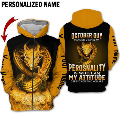 Personalized Name Birthday Outfit October Guy 3D All Over Printed Outfit 372 Birthday Shirt TO2839