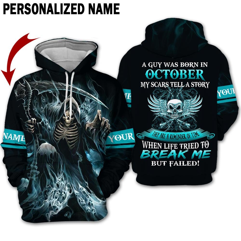 Personalized Name Birthday Outfit October Guy 3D All Over Printed Outfit 158 Birthday Shirt TO2835