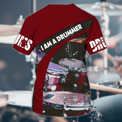 Custom Drummer Shirt, 3D Print T Shirt For Drum Lover, Drummer Son Gift For Him TO2520